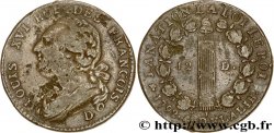 LOUIS XVI 12 deniers dit au faisceau , type FRANCOIS 1792 Lyon