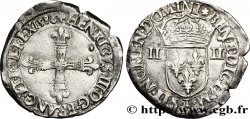 HENRY III Quart d écu, croix de face 1586 Nantes