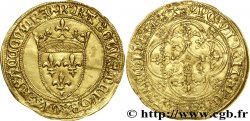DAUPHIN CHARLES, RÉGENT - MONNAYAGE AU NOM DE CHARLES VI Écu d or, 2e type n.d. Riom