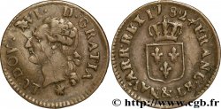 LOUIS XVI Liard dit “à l écu” 1782 Aix-en-Provence