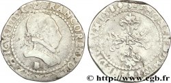 HENRI III Demi-franc au col plat 1589 Rouen
