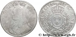 LOUIS XV DIT LE BIEN AIMÉ Écu aux branches d olivier, buste habillé 1726 Paris B/TB