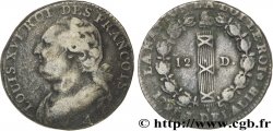 LOUIS XVI (MONARQUE CONSTITUTIONNEL) 12 deniers dit au faisceau , type FRANCOIS 1791 Paris