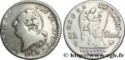 LOUIS XVI (MONARQUE CONSTITUTIONNEL) 15 sols dit au génie , type FRANCOIS 1792 Lille