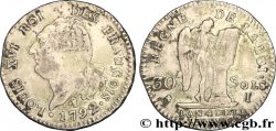 LOUIS XVI (MONARQUE CONSTITUTIONNEL)  30 sols dit  au génie , type FRANÇOIS 1792 Limoges