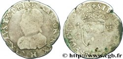 HENRI III. MONNAYAGE AU NOM DE CHARLES IX Demi-teston, 11e type 1575 La Rochelle