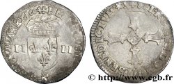 HENRY IV Quart d écu, écu de face, 2e type, écu de face 1604 Aix-en-Provence