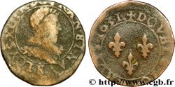 LOUIS XIII Double tournois, type 1 de Tours 1631 Tours