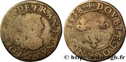 LOUIS XIII LE JUSTE Double tournois 1638 Troyes ?