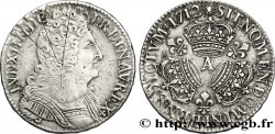 LOUIS XIV LE GRAND OU LE ROI SOLEIL Demi-écu aux trois couronnes 1712 Paris