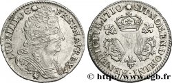 LOUIS XIV LE GRAND OU LE ROI SOLEIL Dixième d écu aux trois couronnes 1710 Rennes