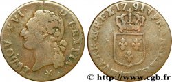 LOUIS XVI Demi-sol dit à l écu 1791 Lille