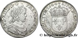 LOUIS XIV LE GRAND OU LE ROI SOLEIL Quart d écu, portrait à la mèche courte 1644 Paris, Monnaie de Matignon