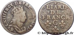 LOUIS XIV LE GRAND OU LE ROI SOLEIL Liard de cuivre, 2e type 1657 Caen