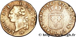 LOUIS XVI (MONARQUE CONSTITUTIONNEL) Sol dit à l écu 1791 Lyon