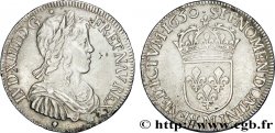 LOUIS XIV THE SUN KING Demi-écu à la mèche longue 1650 Toulouse