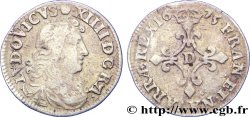 LOUIS XIV LE GRAND OU LE ROI SOLEIL Quatre sols à la croix formée de lis 1675 Vimy-en-Lyonnais (actuellement Neuville-sur-Saône)
