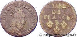 LOUIS XIV THE SUN KING Liard, 2e type 1657 Acquigny