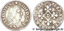 LOUIS XIV LE GRAND OU LE ROI SOLEIL Quatre sols à la croix formée de lis 1675 Vimy-en-Lyonnais (actuellement Neuville-sur-Saône)