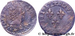 LOUIS XIII Double tournois, 9e type 1637 Tours