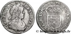LOUIS XIV THE SUN KING Douzième d écu à la mèche longue 1659 Limoges