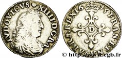 LOUIS XIV LE GRAND OU LE ROI SOLEIL Quatre sols à la croix formée de lis 1675 Vimy-en-Lyonnais (actuellement Neuville-sur-Saône)
