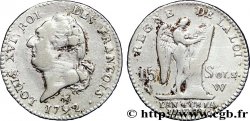 LOUIS XVI 15 sols dit au génie , type FRANCOIS 1792 Lille