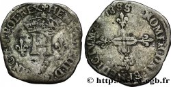 HENRY III Double sol parisis, 2e type 1578 Troyes