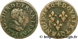 LOUIS XIII Double tournois, type 2 de Paris 1620 Paris