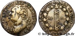 LOUIS XVI (MONARQUE CONSTITUTIONNEL) 12 deniers dit au faisceau , type FRANCOIS 1791 Paris