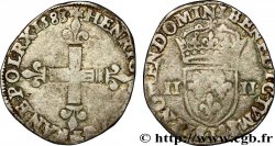 HENRI III Quart d écu, croix de face 1583 Bayonne