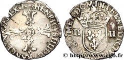 HENRY IV Quart d écu, croix feuillue de face 1603 Rennes