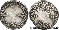 HENRY IV Quart d écu, croix feuillue de face 1605 Rennes