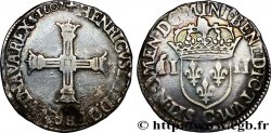 HENRI IV LE GRAND Quart d écu, croix bâtonnée et couronnée de face 1602 Saint-Lô