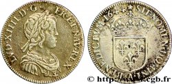 LOUIS XIV THE SUN KING Quart d’écu à la mèche courte 1644 Paris, Monnaie de Matignon