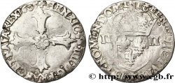 HENRI IV LE GRAND Quart d écu, croix feuillue de face 1605 Nantes