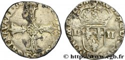 HENRY IV Quart d écu, croix feuillue de face n.d. Nantes