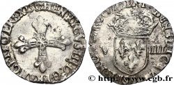 HENRY III Huitième d écu, croix de face 1587 Rennes