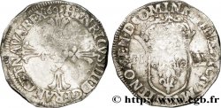 HENRY IV Quart d écu, croix feuillue de face 1605 Rennes