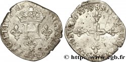 HENRI III Double sol parisis, 2e type 1578 Troyes