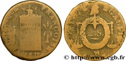 CONVENZIONE NAZIONALE 2 sols dit à la table de loi 1793 Pau