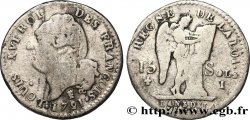 LOUIS XVI 15 sols dit au génie , type FRANCOIS 1791 Limoges