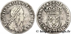 LOUIS XIII Douzième d écu, buste drapé et cuirassé (2e buste de Jean Warin) 1642 Paris, Monnaie de Matignon