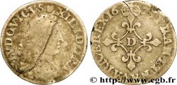LOUIS XIV LE GRAND OU LE ROI SOLEIL Quatre sols à la croix formée de lis 1675 Vimy-en-Lyonnais (actuellement Neuville-sur-Saône)