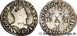 HENRI II Demi-teston à la tête couronnée 1555 Bayonne