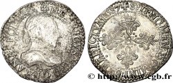 HENRY III Demi-franc au col gaufré 1587 Paris