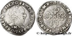 LIGUE. COINAGE AT THE NAME OF HENRY III Demi-franc au col plat 1591 Toulouse