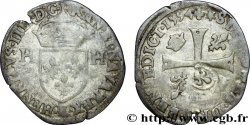 HENRI IV LE GRAND Douzain aux deux H, 2e type, contremarqué en quinzain sous Louis XIII 1594 Tours