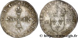 HENRY III Quart d écu, croix de face 1589 Paris