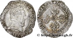HENRI III Demi-franc au col plat 1587 La Rochelle